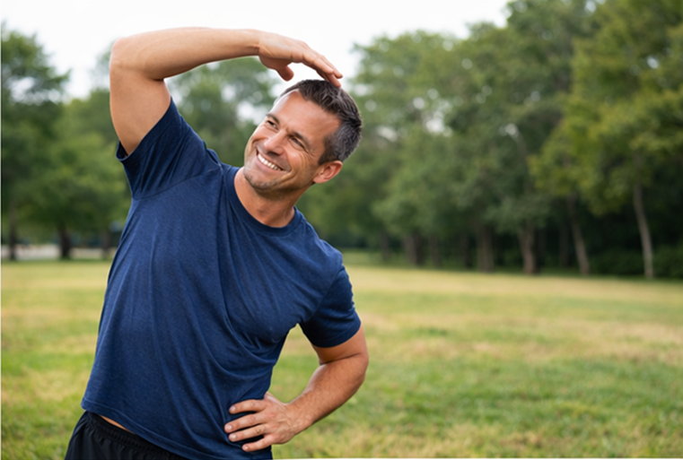 Neutral wellbeing image (e.g., morning walk near water)